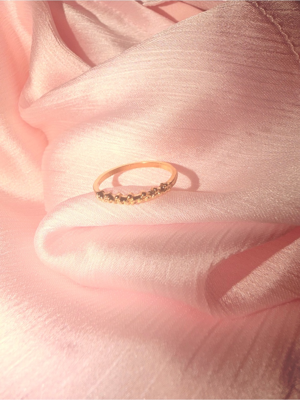 Gold Pavé Birthstone Ring - Women Jewelry